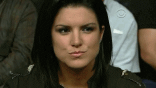 Gif - Sexy Gina Carano Has Something On Her Mind...