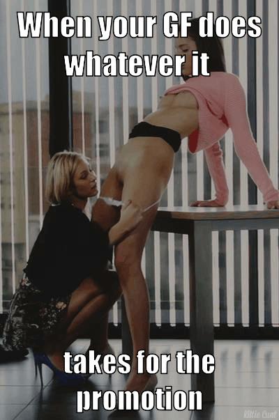 Gif - She would even let her boss go down on her