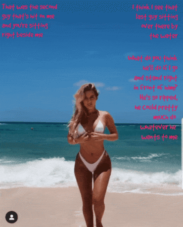 Gif - Those hot guys aren't hitting on every girlfriend on the beach.. just yours