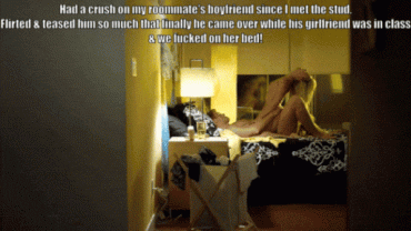 Gif - When Fucking A Slut Is So Good That The Boyfriend Doesn't Even Stop When Caught By The Girlfriend