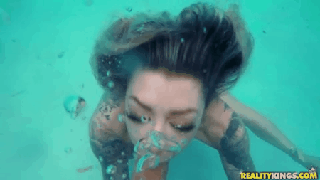 Gif - karma rx sucking underwater