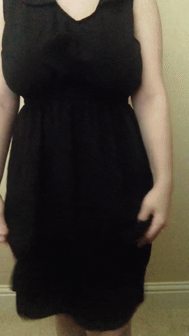 Gif - Pulling Her Dress All the Way Up Over Her Big Tits