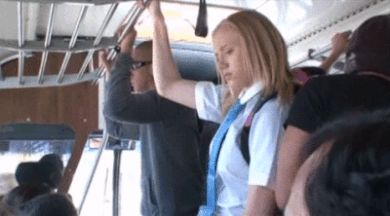 Gif - Teen fingered in the bus