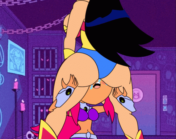 Gif - Starfire Eating Out Wonder Woman